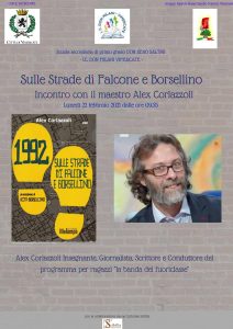 Sulle strade di Falcone e Borsellino Incontro con Alex Corlazzoli @ SCUOLA SECONDARIA DI 1°GRADO