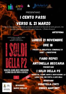 Presentazione del libro 'I soldi della P2' - Aosta, 21/11/2022