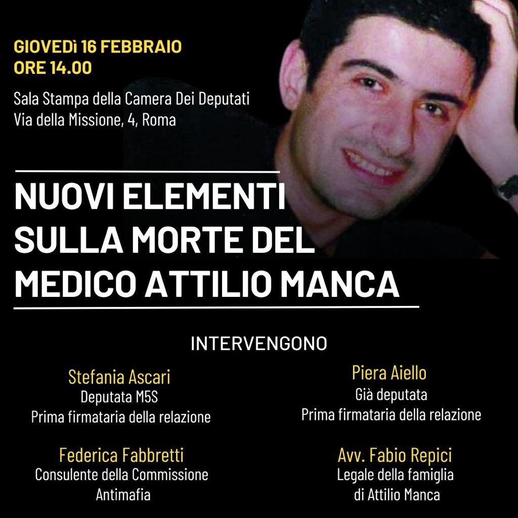 Roma, 16 febbraio 2023 - Conferenza stampa ''Nuovi elementi sulla morte del medico Attilio Manca''
