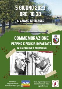 Commemorazione Peppino e Felicia Impastato @ Parco Vaiano Cremasco (CR)