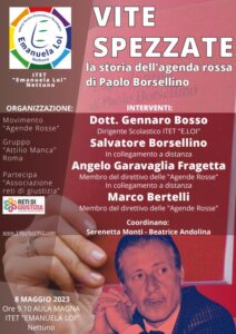 Nettuno (RM) - Vite Spezzate - la storia dell'agenda rossa di Paolo Borsellino @ AULA MAGNA ITET "EMANUELA LOI"