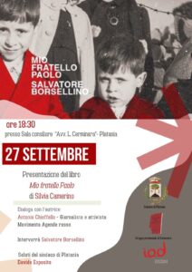 Presentazione del libro "Mio Fratello Paolo" a Platania (CZ) @ Sala consiliare "Avv. L. Cerminara"- Platania