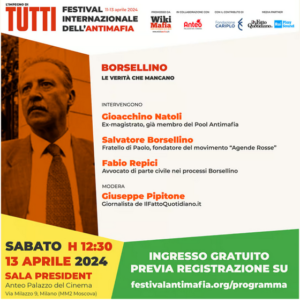 Borsellino, Natoli e Repici al Festival internazionale dell'Antimafia @ Anteo Palazzo del Cinema