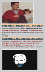 Incontro online 'Umberto's friends tell the story', 9 aprile 2024 @ Sito www.19luglio1992.com