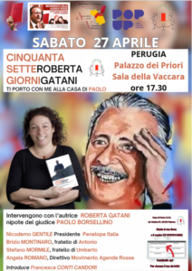 I cinquantasette giorni di Paolo Borsellino. A Perugia il libro di Roberta Gatani @ Palazzo dei Priori - Sala della Vaccara